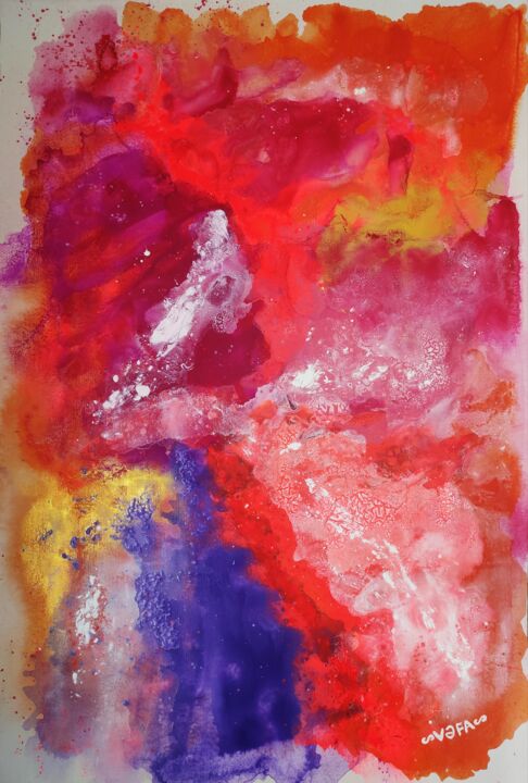 Woman living in Love 绘画, 35.4x23.6 in