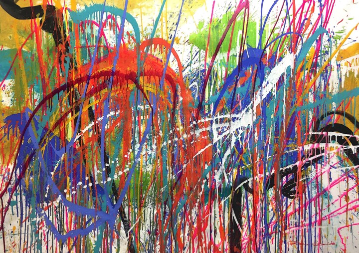 Pintura titulada "Impulse 1" por Dam Domido, Obra de arte original, Acrílico