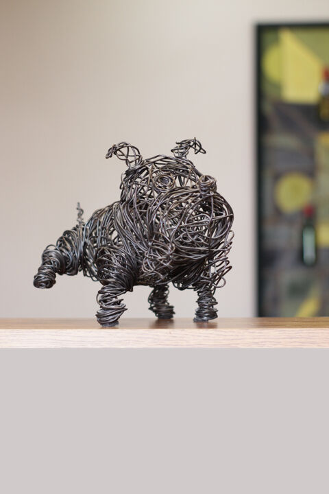 Doggy (18x24x17 1kg iron) 雕塑, 7.1x9.5 in