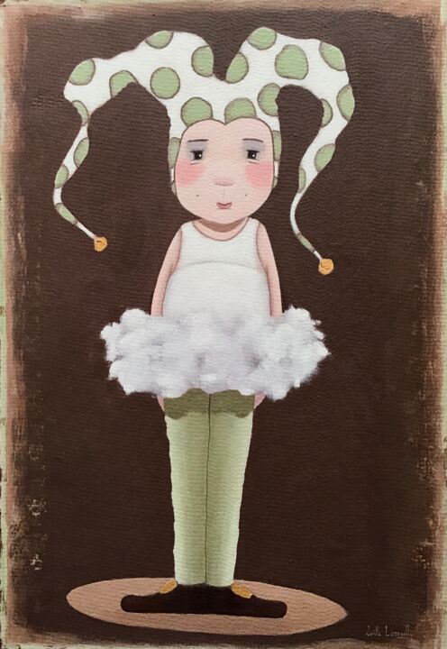 Painting titled "Show must go on !!!…" by Noëlle Lassailly, Original Artwork, Acrylic Mounted on Wood Stretcher frame