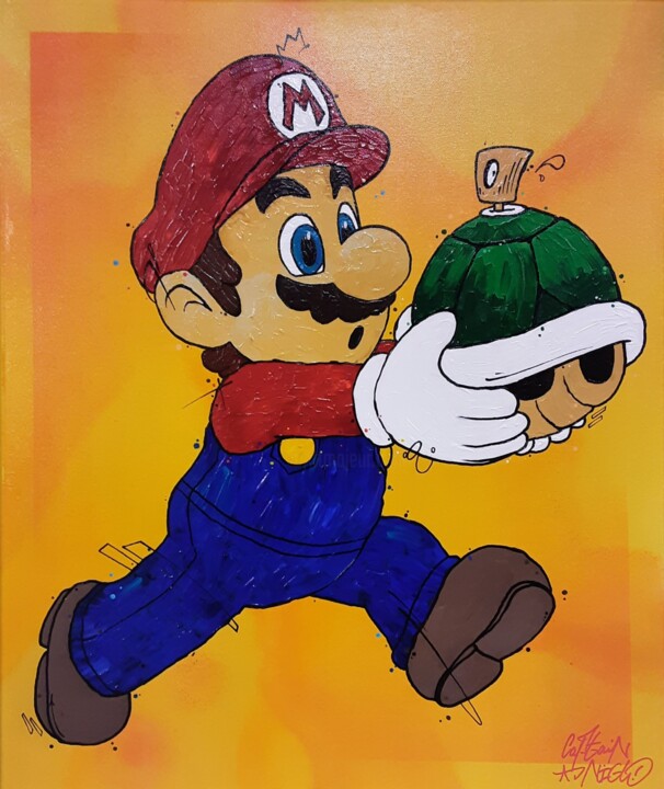 Mario Street 绘画, 21.7x18.1 in