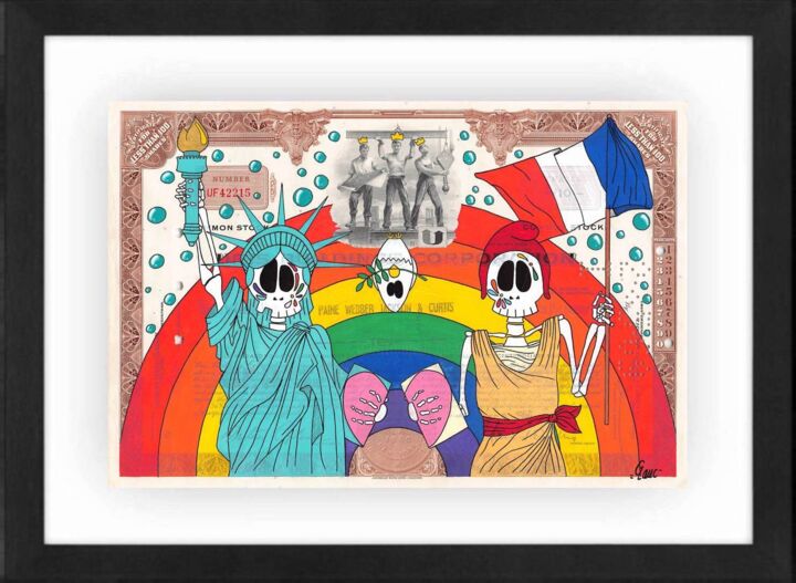 Schilderij getiteld "Paix et liberté pou…" door Glauc', Origineel Kunstwerk, Acryl