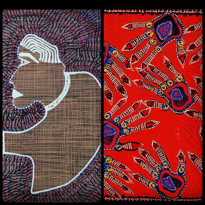 Visual Israeli art Mirit Ben-Nun modern artist paintings 绘画, 13.8x9.8 in
