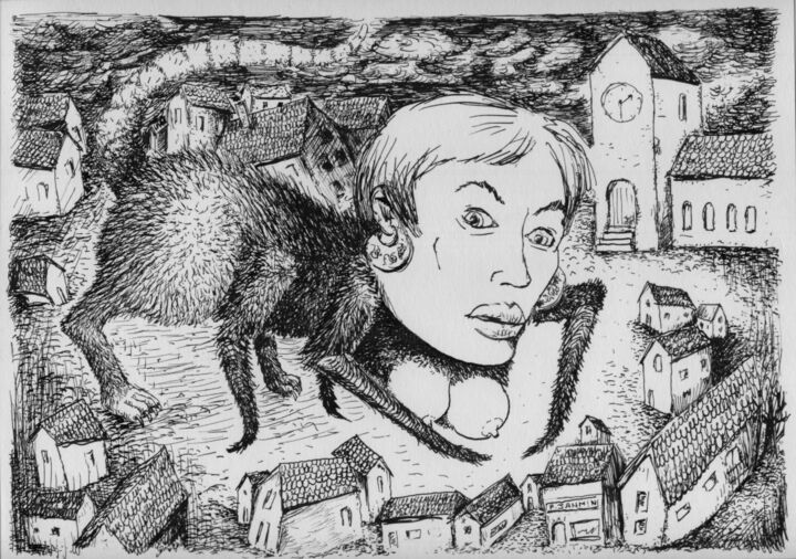 Tisse les ténèbres 图画, 8.3x11.7 in