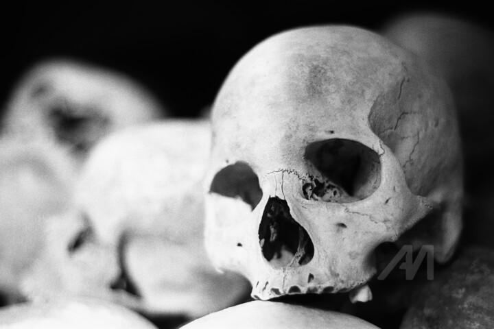 Human skulls - Choeung Ek (Killing Fields) - Cambodia 摄影