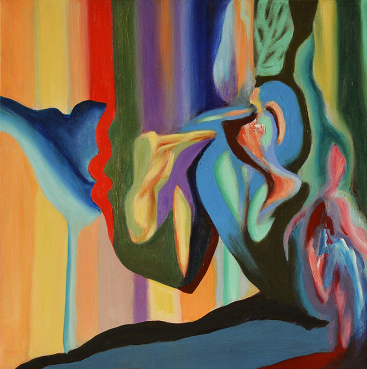 Dancing With Forest 绘画, 19.7x19.7 in
