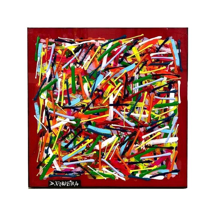 Mikado Painting, 15.8x15.8 in