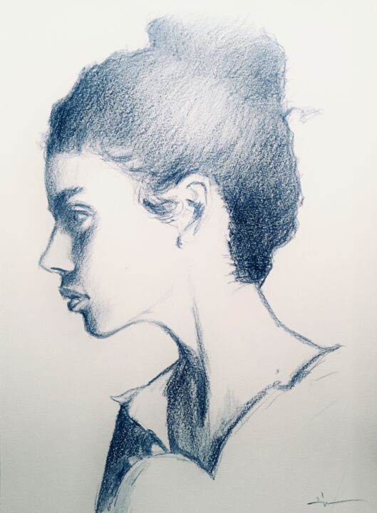 Étude au crayon 图画, 16.5x11.4 in