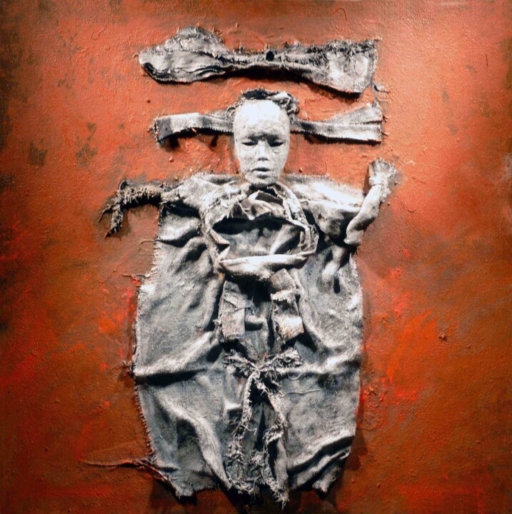 arrival 雕塑, 48x48 in