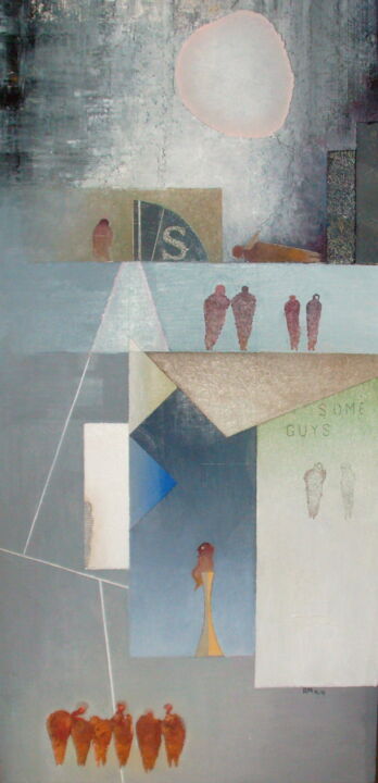 Some guys 绘画, 39.4x19.7 in