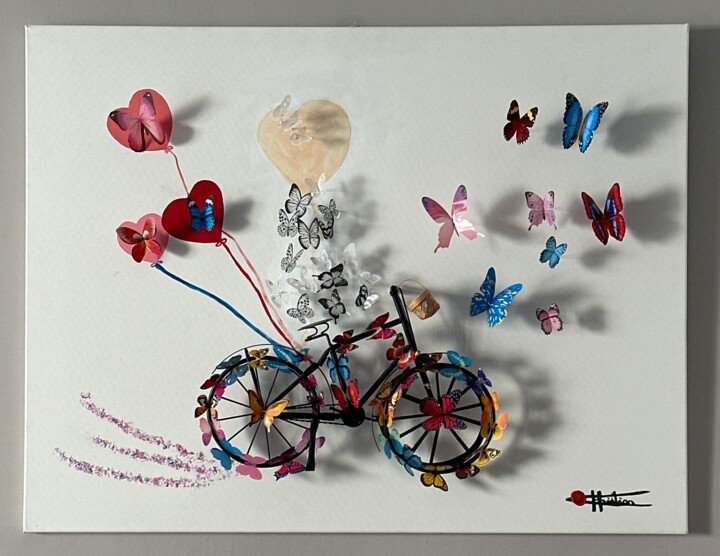 Le vélo Peinture, 35,4x45,7 in