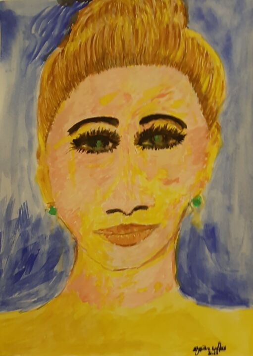 Drawing titled "A moment of life" by Eyşan Utku, Original Artwork, Watercolor