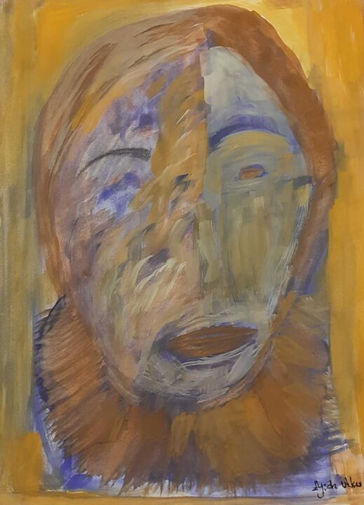 Drawing titled "Return to yourself" by Eyşan Utku, Original Artwork, Watercolor
