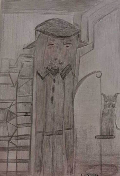 Drawing titled "Man of manner" by Eyşan Utku, Original Artwork, Pencil