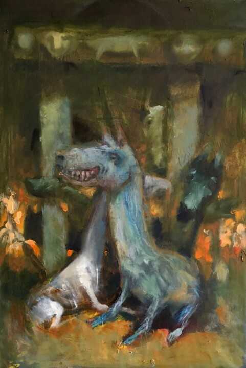 hound archway 绘画, 31.6x21.5 in