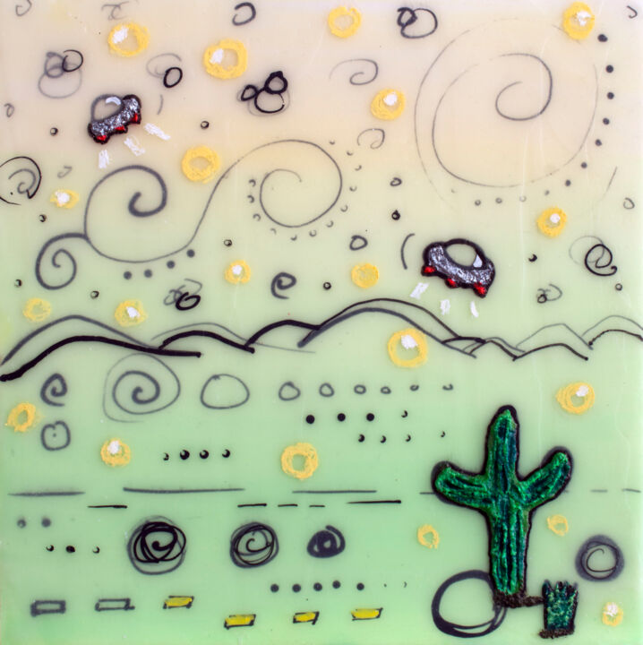 Pittura intitolato "Desert Stories" da Brittany Ellis, Opera d'arte originale, Gesso