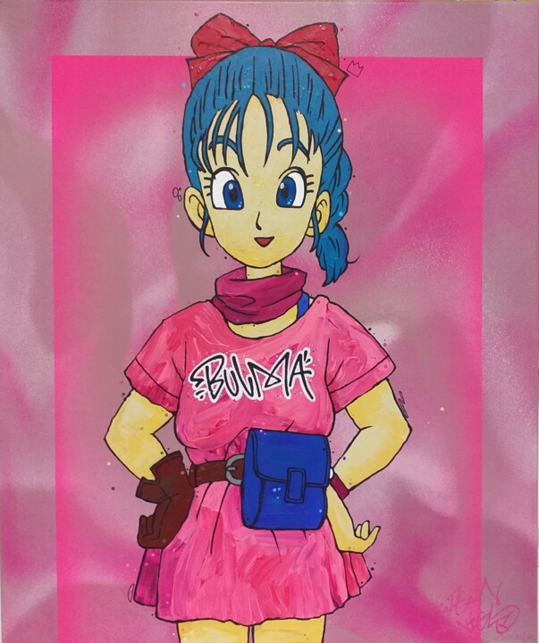 Bulma Street Painting, 21.7x18.1 in