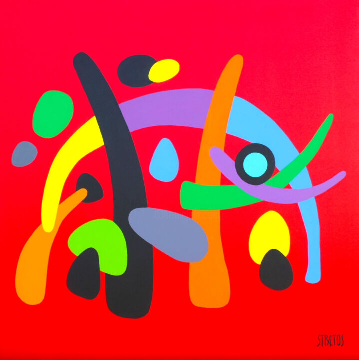 Défendez-moi 9 绘画, 39.4x39.4 in