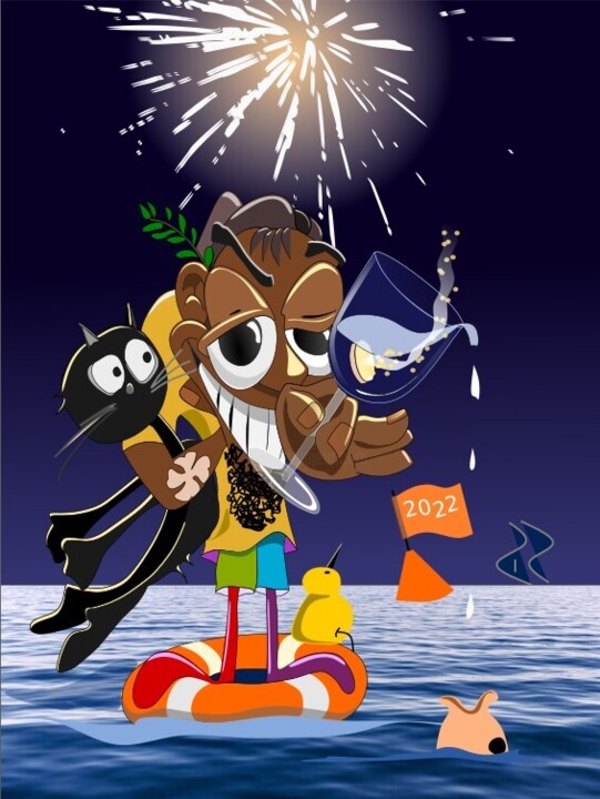 Digital Arts titled "2022!" by Rosangela Oliveira, Original Artwork, Digital Painting