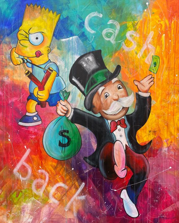 cash back 绘画, 43.3x35.4 in