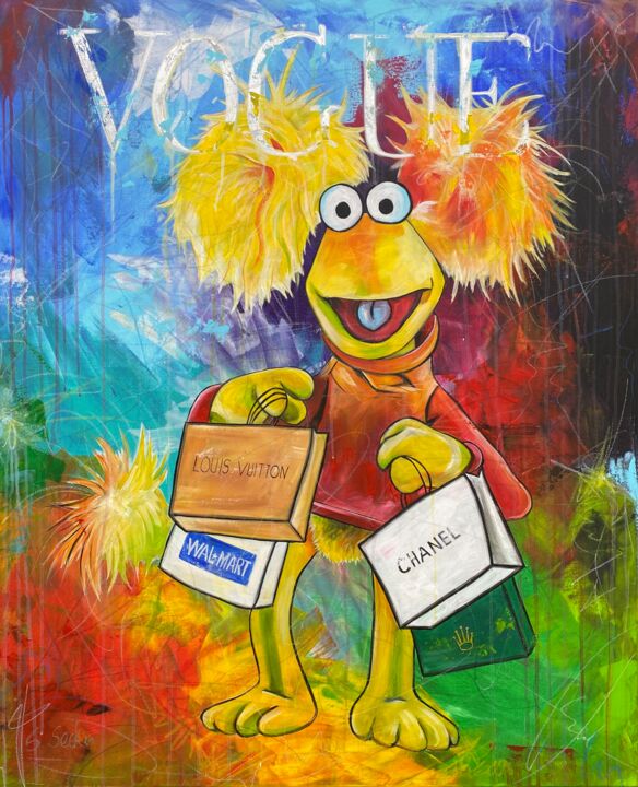 shopping queen 绘画, 43.3x35.4 in