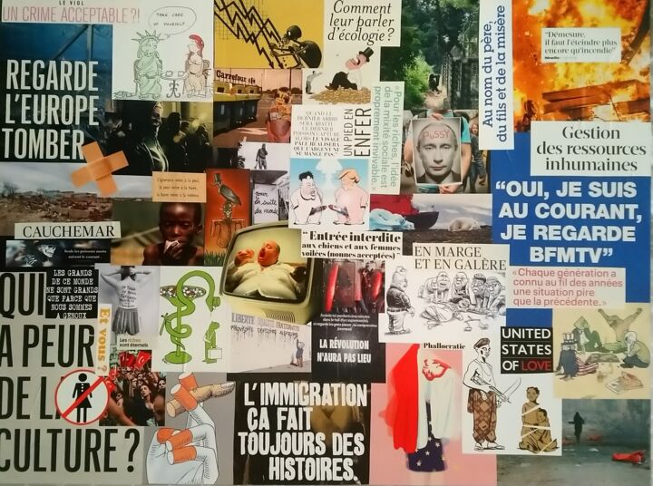 Phallocratie Collages, 23,6x31,5 in