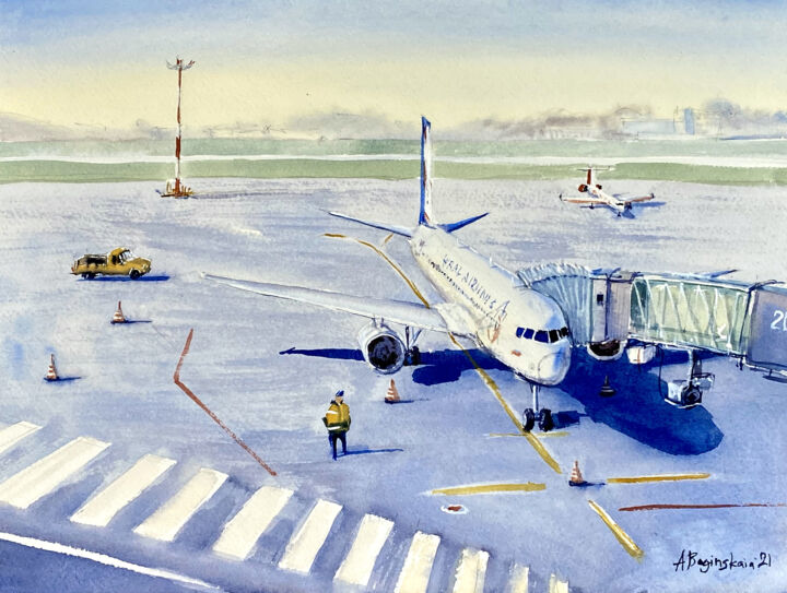 Airplane Peinture, 11x14,6 in