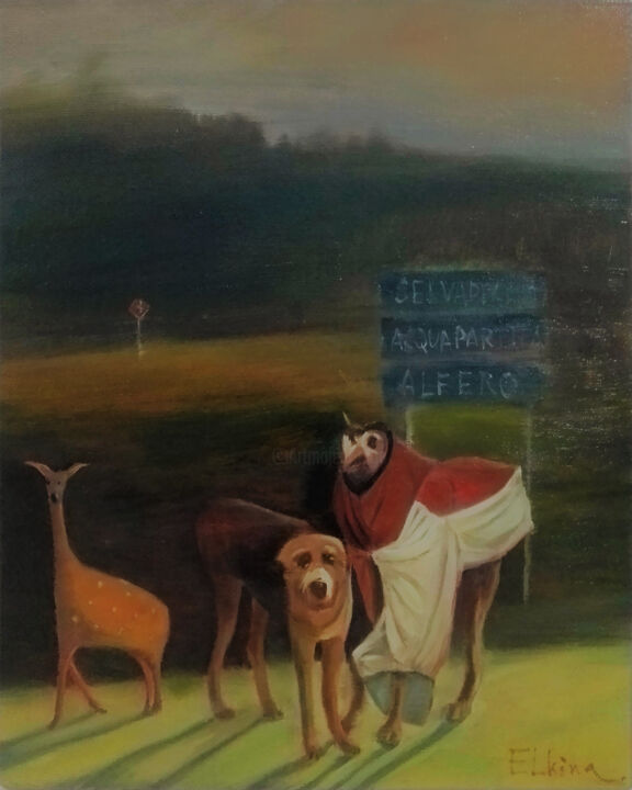 On the road 绘画, 20x16 in