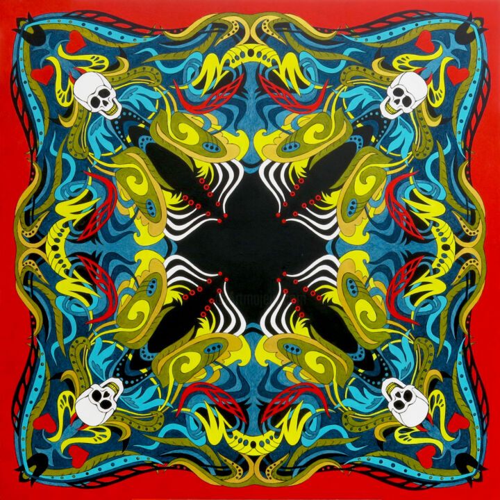 Peinture intitulée "Día de Muertos" par Natalia Bezpalchenko, Œuvre d'art originale, Acrylique