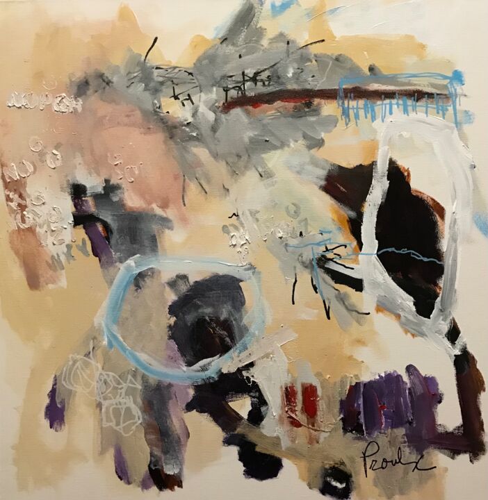 Écriture de fin d'année! 绘画, 24x24 in