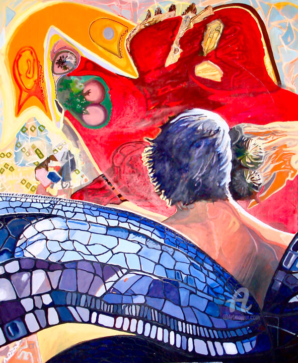 Icarus 绘画, 51.2x40.6 in