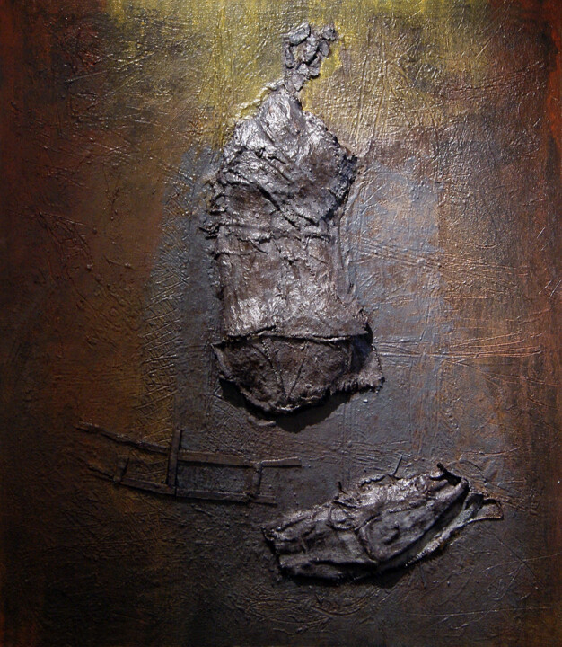 Scultura intitolato "Recession" da Robert Winslow, Opera d'arte originale, Legno