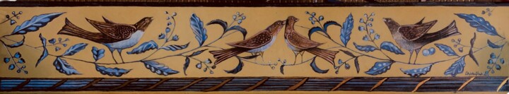 Frise Ocre 绘画, 7.9x39.4 in