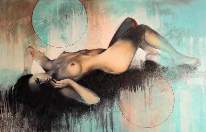 Obsession 绘画, 35.4x55.1 in