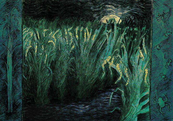 Sleeping Rice 图画, 8.3x11.8 in