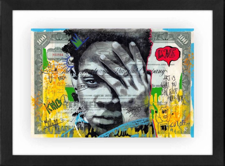 Basquiat 绘画, 3.2x4.7 in