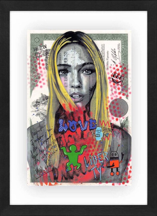 Love Liberty 绘画, 4.7x3.2 in