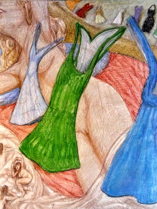 Dance of the New Dresses 图画, 14x11 in