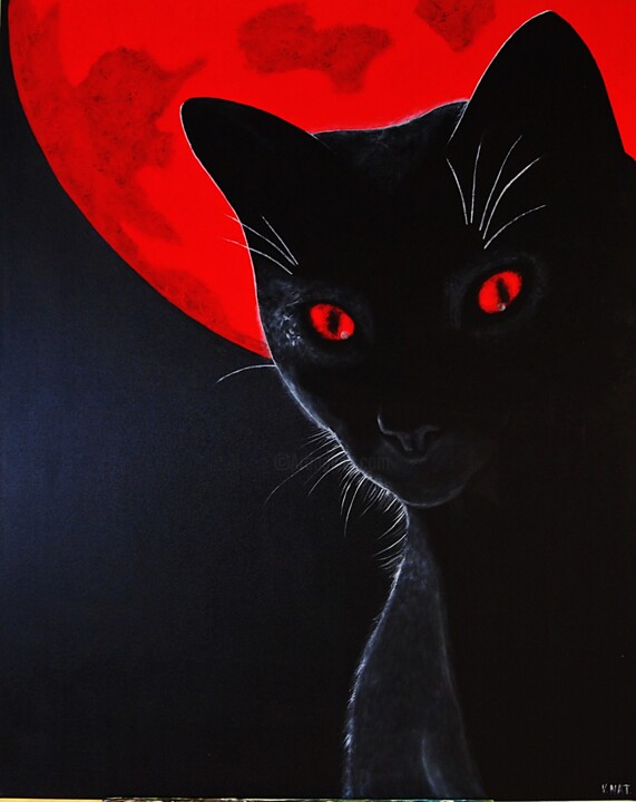 제목이 "Demon."인 미술작품 Daheaven Art로, 원작, 아크릴 나무 들것 프레임에 장착됨