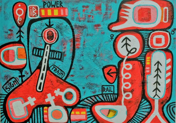 Slow train coming 绘画, 15.8x23.6 in