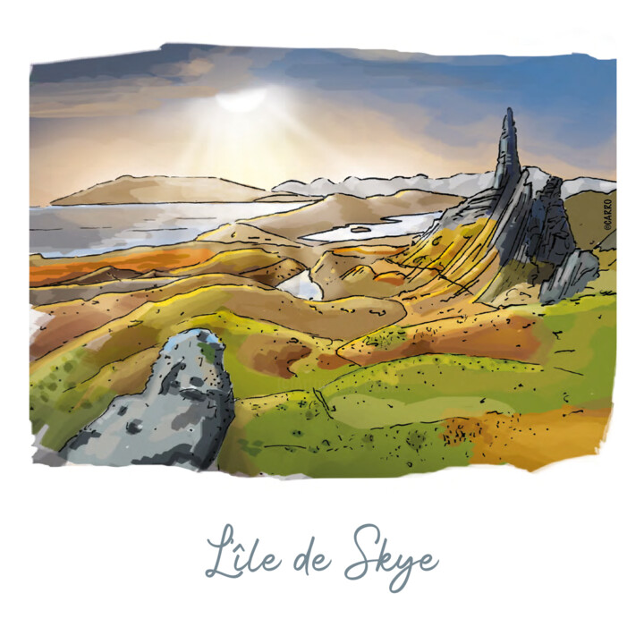 KARI KRO - L'île de Skye 图画, 11.8x11.8 in