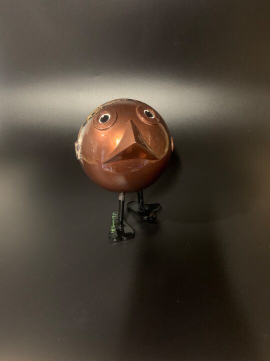 Bird marron 雕塑, 7.1x4.7 in