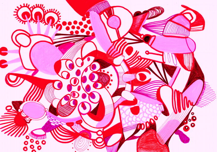 204. Framboise. Raspberry 绘画, 8.3x11.7 in