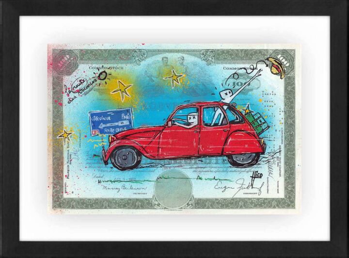 Peinture intitulée "La route des vacanc…" par Hico, Œuvre d'art originale, Acrylique