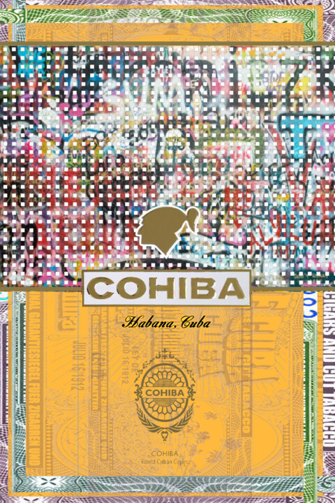 Cohiba Cuban Cigar Logo Painting Pop 1 绘画, 24x16 in