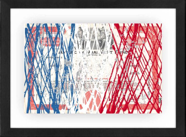 Painting titled "Dripping French" by Ninu, Original Artwork, Acrylic