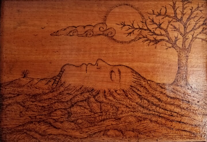 La durmiente 拼贴, 17.7x13.8 in