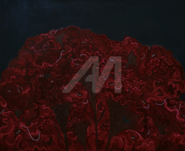 Celosia Still life Surrealism Painting 绘画, 39.4x47.2 in