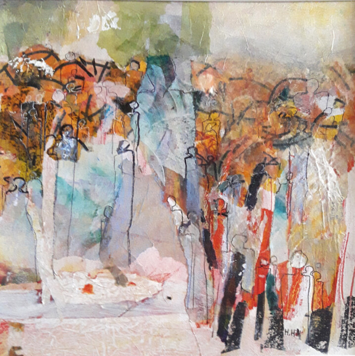 Manifestation des arbres Collages, 12.2x12.2 in