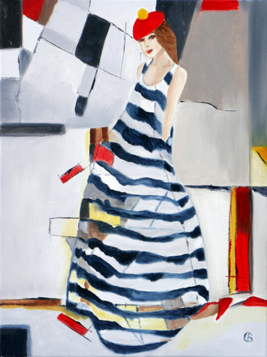 Fashion Show. 绘画, 16x12 in